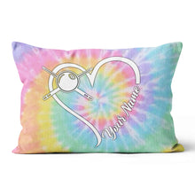 Load image into Gallery viewer, Colorful Tie Dye Billiard Pillow Custom Name Throw Pillow Billiard Gifts TDM0761