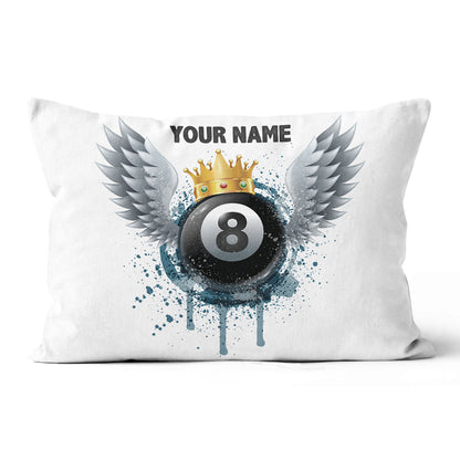Personalized 8 Ball Billiards Wing Throw Pillow Best Customized Pillows TDM0770