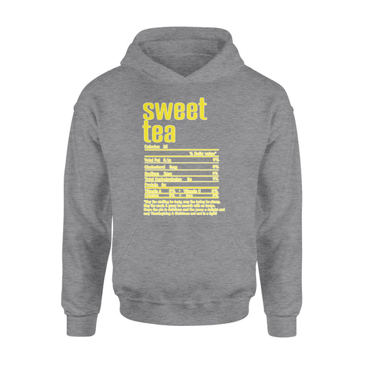 Sweet tea nutritional facts happy thanksgiving funny shirts - Standard Hoodie