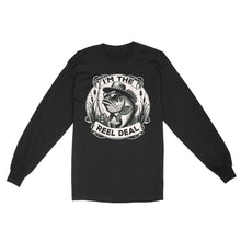 Load image into Gallery viewer, Long Sleeve - I'm the reel deal gift for fisherman A54