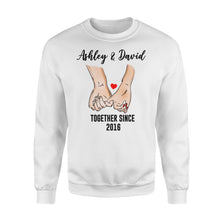 Load image into Gallery viewer, Personalized cute couple shirts, valentine shirts, gift for him, for her NQS1279- Standard Crew Neck Sweatshirt