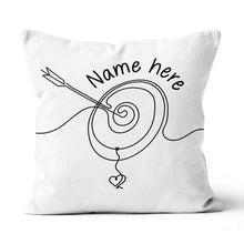 Load image into Gallery viewer, Personalized Archery Line Drawing White Pillow Best Archery Pillow Gifts TDM0869