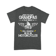 Load image into Gallery viewer, Real Grandpas Ride Motorcycles - Biker Men T-shirt, Cool Cruiser Rider Shirt for Grandpa Biker, Papa Biker| NMS11