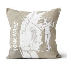 Load image into Gallery viewer, Retro Hand Drawn Golfer Custom Pillow Personalized Golf Gifts For Golfer LDT1145