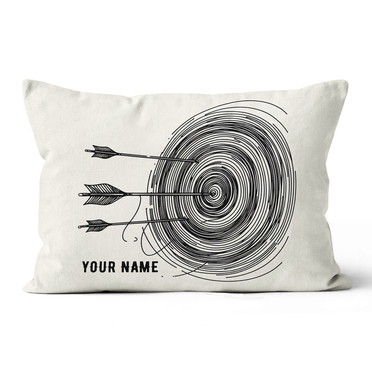 Personalized Continuous Line Target Archery Pillow, Archery Gifts Ideas VHM0905