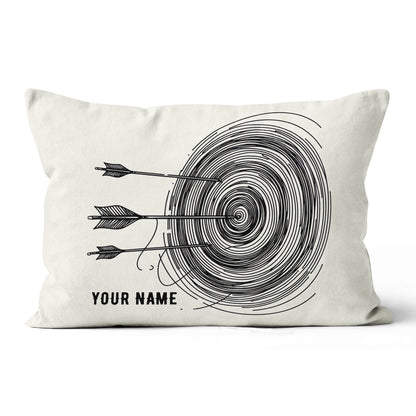 Personalized Continuous Line Target Archery Pillow, Archery Gifts Ideas VHM0905