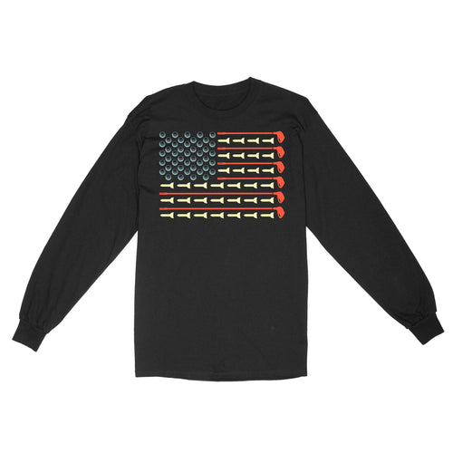 Golf Ball vintage American flag Golf Club, gifts for golf lovers D06 NQS3313 Golf Long Sleeve