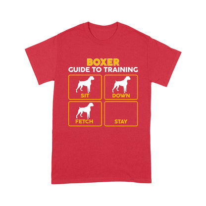 Boxer Standard T-shirt | Funny Guide to Training dog - FSD2408D08