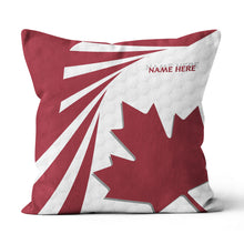 Load image into Gallery viewer, Canada Flag Golf Pattern Custom Throw Pillow Personalized Golfer Gifts LDT1184