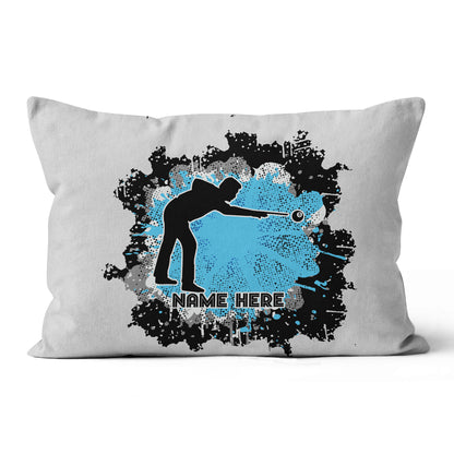 Personalized Grunge Billiard Throw Pillows, Custom Adjustable Pillow For Pool Lover TDM0927