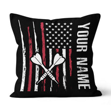 Load image into Gallery viewer, Retro American Flag Darts Pillow Custom Patriotic Darts Player Gifts LDT1102