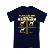 Load image into Gallery viewer, Black and Tan Coonhound T-Shirt | Funny Guide to Training dog - FSD1090