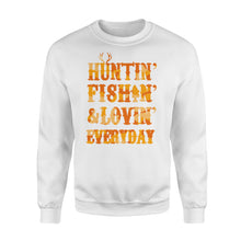 Load image into Gallery viewer, Hunting Fishing Loving Everyday Sweatshirt Orange Camo - SPH95