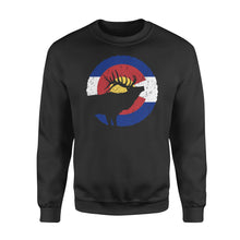 Load image into Gallery viewer, Colorado Elk Hunting Sweatshirt, CO State Flag Hunter - NQSD232