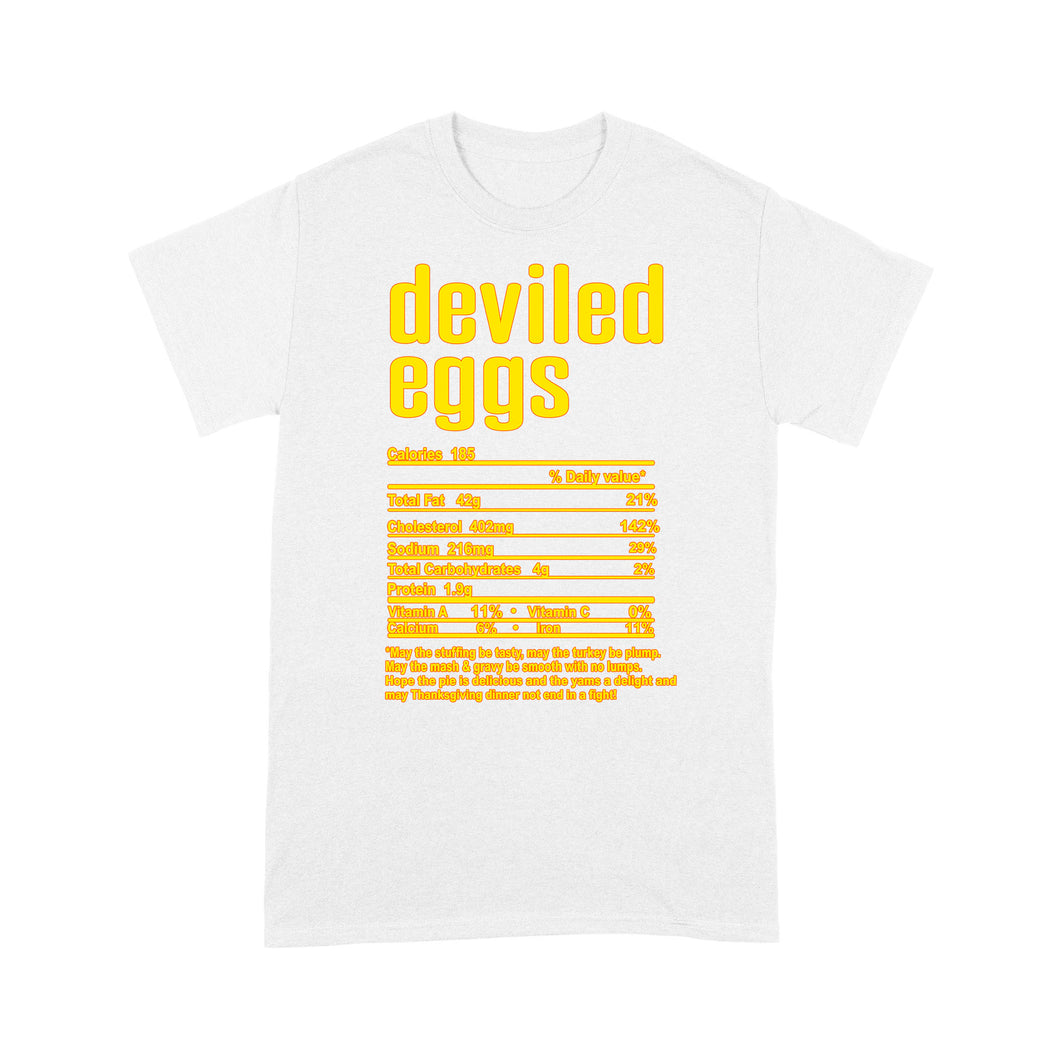 Deviled eggs nutritional facts happy thanksgiving funny shirts - Standard T-shirt