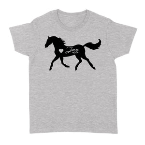 Customized name horse gifts for girls, Gift For Horse Owner, Horse Trainer Gift, Horse Lover Gift, Cowgirl, Riding Tee D06 NQS2682 - Standard Women's T-shirt