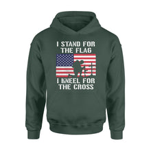 Load image into Gallery viewer, I Stand for The Flag I Kneel for The Cross  Shirt Patriotic Military NQS161