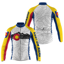 Load image into Gallery viewer, Men/Women Colorado cycling jersey with 3 pockets full zip UPF50+ MTB BMX gear mountain bike shirt| SLC169