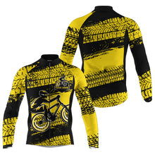 Load image into Gallery viewer, Custom Men cycling jersey Yellow biking tops UPF50+ cycle gear with pockets Breathable bike shirt| SLC61