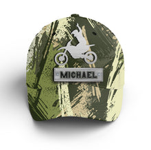 Load image into Gallery viewer, Personalized Dirt Bike Cap - Camo BWB Hat for Bikers, 2 Stroke Bike Off-road Riders, Motorcycle Lovers| NMS376