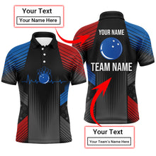 Load image into Gallery viewer, USA Bowling Shirt for Men Custom Bowling Team Jersey Men&#39;s Bowling Polo Shirt Bowling Gift BDT23