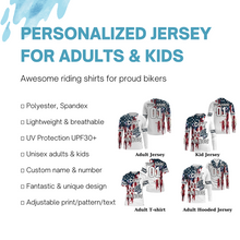 Load image into Gallery viewer, Patriotic motocross jersey Dirt Nation UPF30+ custom American flag adult&amp;kid MX racing motorcycle NMS960