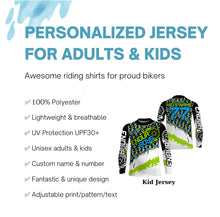 Load image into Gallery viewer, Enduro boys MTB jersey UPF30+ kid mountain bike shirts Off-road youth cycling racewear| SLC115