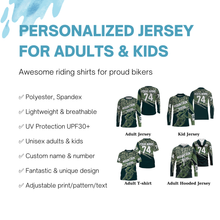 Load image into Gallery viewer, Personalized Camo MTB jersey UPF30+ adult kid mountain bike shirt offroad cycling bicycle racewear| SLC47