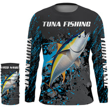 Load image into Gallery viewer, Yellowfin Tuna Fishing custom name dri Sun protection Shirts UPF 30+ Personalized fishing gifts - HVFS051