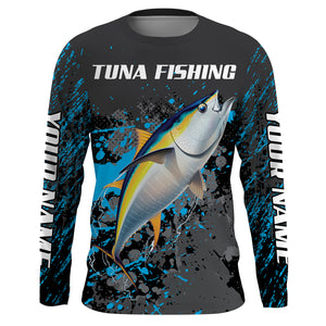 Yellowfin Tuna Fishing custom name dri Sun protection Shirts UPF 30+ Personalized fishing gifts - HVFS051