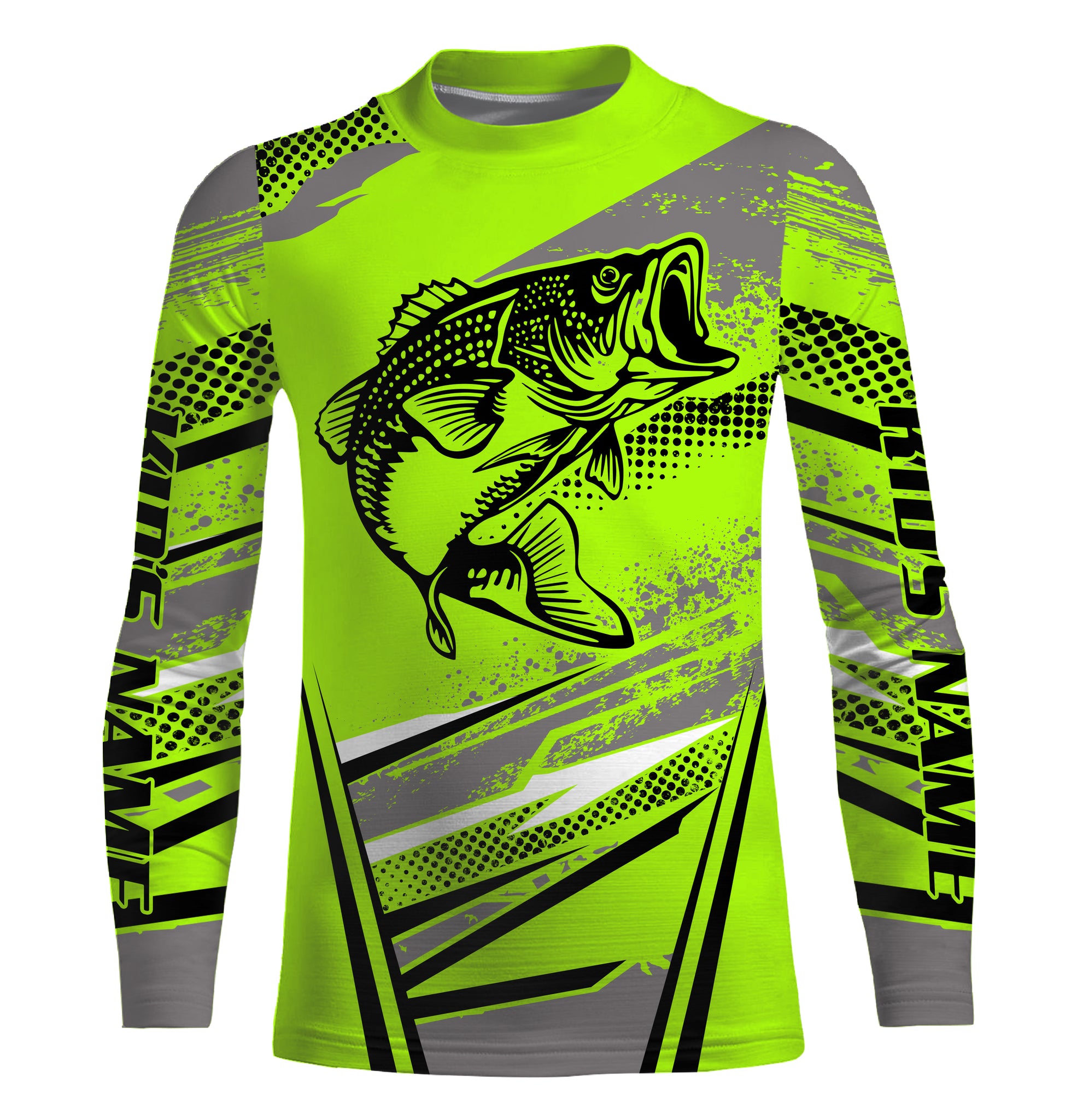 Personalized Bass Fishing Jerseys, Green Fishing Apparel UV Protection –  ChipteeAmz