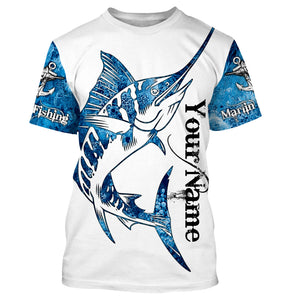 Marlin Fishing Fish reaper Custom Long Sleeve performance Fishing Shirts, Marlin Fishing jerseys| TTN10