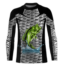 Load image into Gallery viewer, Personalized Bass Fishing jerseys, Bass Fishing scales Custom Long Sleeve Fishing tournament shirts - TTN37