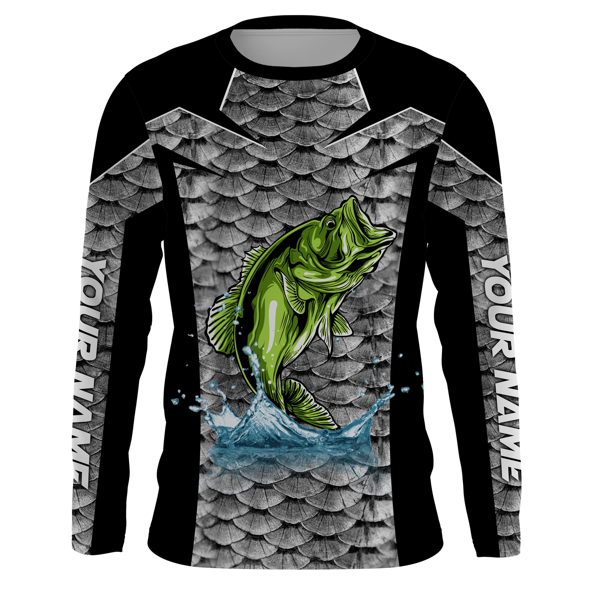  ChipteeAmz Personalized Bass Fishing Jerseys, Bass Fishing  Scales Custom Long Sleeve Fishing Tournament Shirts - TTN37 : ביגוד, נעליים