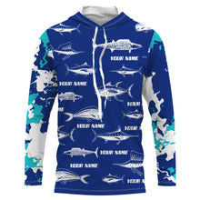 Load image into Gallery viewer, Saltwater Fishing Camo Custom UV Protection Long sleeve Performance Fishing Shirts TTN75