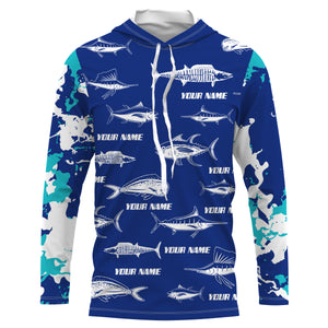 Saltwater Fishing Camo Custom UV Protection Long sleeve Performance Fishing Shirts TTN75