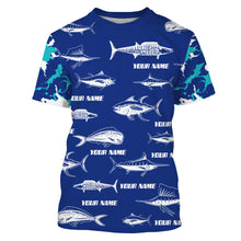 Load image into Gallery viewer, Saltwater Fishing Camo Custom UV Protection Long sleeve Performance Fishing Shirts TTN75