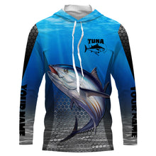 Load image into Gallery viewer, Tuna Fishing Blue Ocean Custom Long Sleeve Performance Fishing Shirts UV Protection Fishing Apparel TTN76