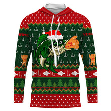 Load image into Gallery viewer, Ugly Christmas Sweater Gingerbread Bass Fishing Shirt, Christmas Fishing Gift for men, women, kid TTN104