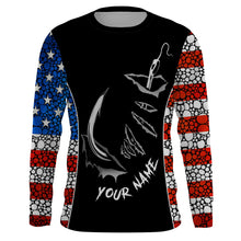 Load image into Gallery viewer, American Flag 3D Fish hook Customize UV Protection Long sleeve performance Patriot Fishing Shirts TTN50