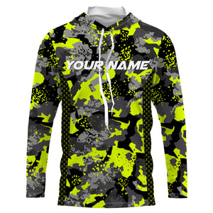 Colorful Fishing Camo Custom UV Long Sleeve Performance Fishing Shirts, Camouflage Fishing Apparel TTN82