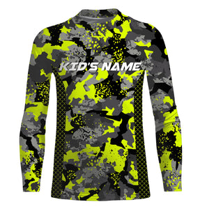 Colorful Fishing Camo Custom UV Long Sleeve Performance Fishing Shirts, Camouflage Fishing Apparel TTN82