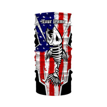 Load image into Gallery viewer, Bass Fish Skeleton American Flag Patriotic UV Protection Fishing Shirt Personalized Fishing Jerseys TTN25