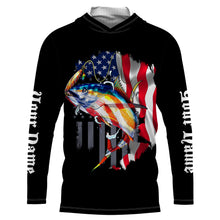 Load image into Gallery viewer, Tuna Fishing American Flag Custom Long Sleeve performance Fishing Shirts, Personalized Fishing jerseys TTN26