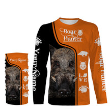 Load image into Gallery viewer, Wild Boar hunting Custom Name 3D All over print shirts - personalized hunting gift - TTV83