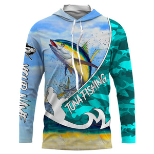 Tuna Fish skin Custom Long Sleeve Fishing Shirts, personalized performance Fishing Shirts TTV35