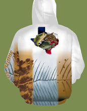 Load image into Gallery viewer, Texas Crappie Bass Catfish Customized All over printed Long sleeves, Hoodie, Zip up hoodie - FSA14