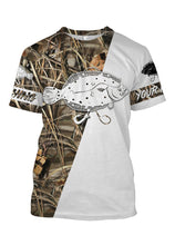 Load image into Gallery viewer, Flounder Personalized fishing tattoo camo all-over print long sleeve, T-shirt, Hoodie, Zip up hoodie - FSA16