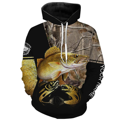 Customize name walleye fishing shirt full printing Long sleeve, Hoodie, Zip up hoodie