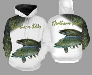 Northern pike fishing full printing